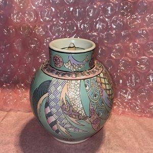 Vintage Dynasty Hand Painted Candle Holder